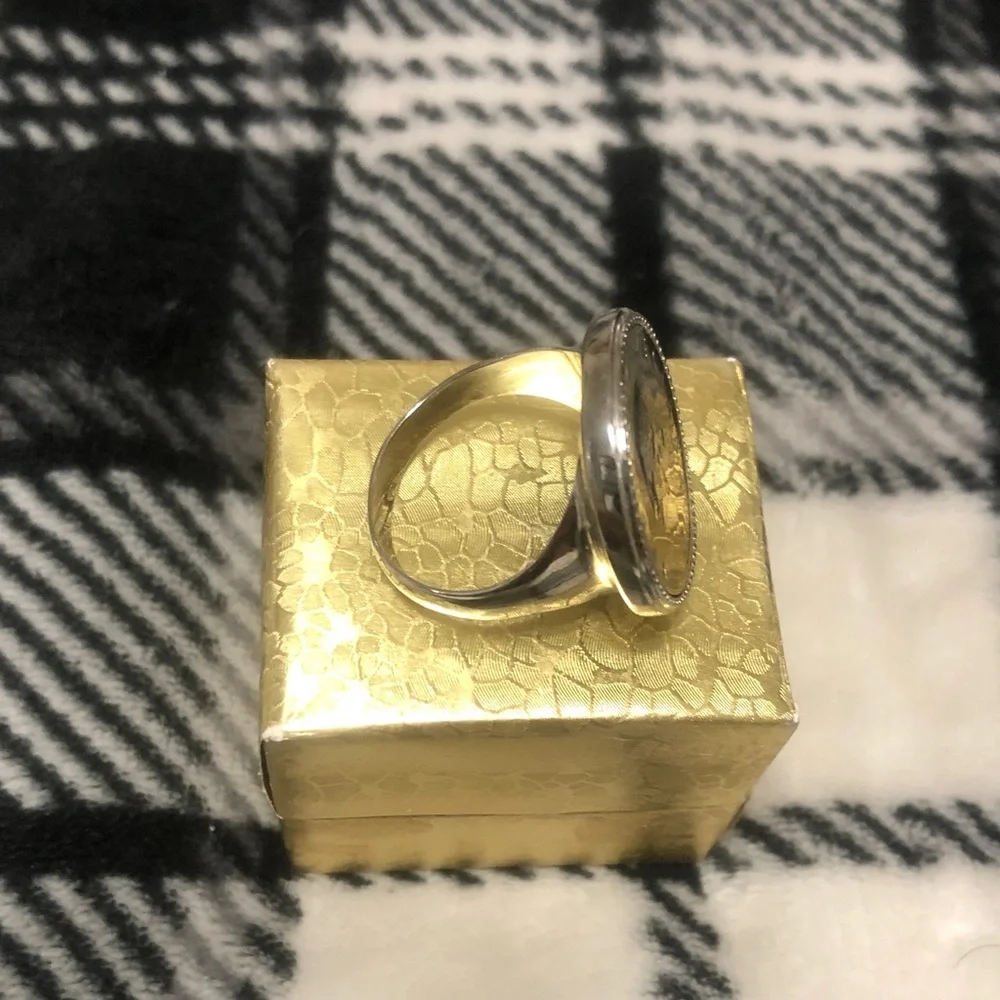 Two-Tone Gold and Silver Coin Cufflink — Classic Men's and women’s Accessory